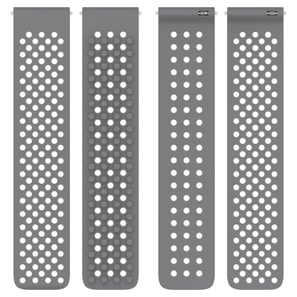 For Xiaomi MI Watch S1 22mm Holes Breathable 3D Dots Silicone Watch Band(White+Black) - Watch Bands by PMC Jewellery | Online Shopping South Africa | PMC Jewellery