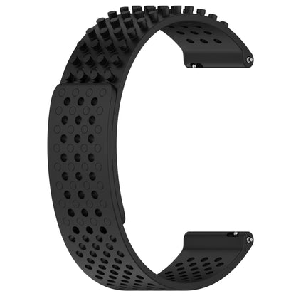 For Amazfit GTR 2 22mm Holes Breathable 3D Dots Silicone Watch Band(Black) - Watch Bands by PMC Jewellery | Online Shopping South Africa | PMC Jewellery