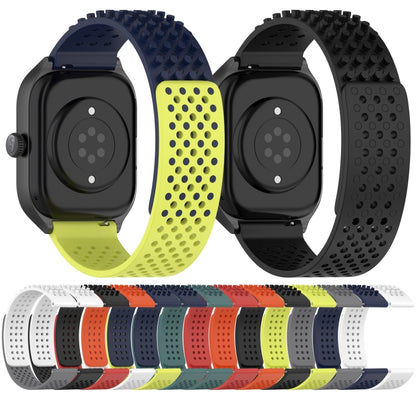 For Amazfit GTR 3 Pro 22mm Holes Breathable 3D Dots Silicone Watch Band(Red) - Watch Bands by PMC Jewellery | Online Shopping South Africa | PMC Jewellery