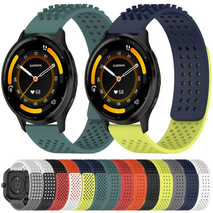 For Garmin Venu 2 22mm Holes Breathable 3D Dots Silicone Watch Band(Orange) - Watch Bands by PMC Jewellery | Online Shopping South Africa | PMC Jewellery