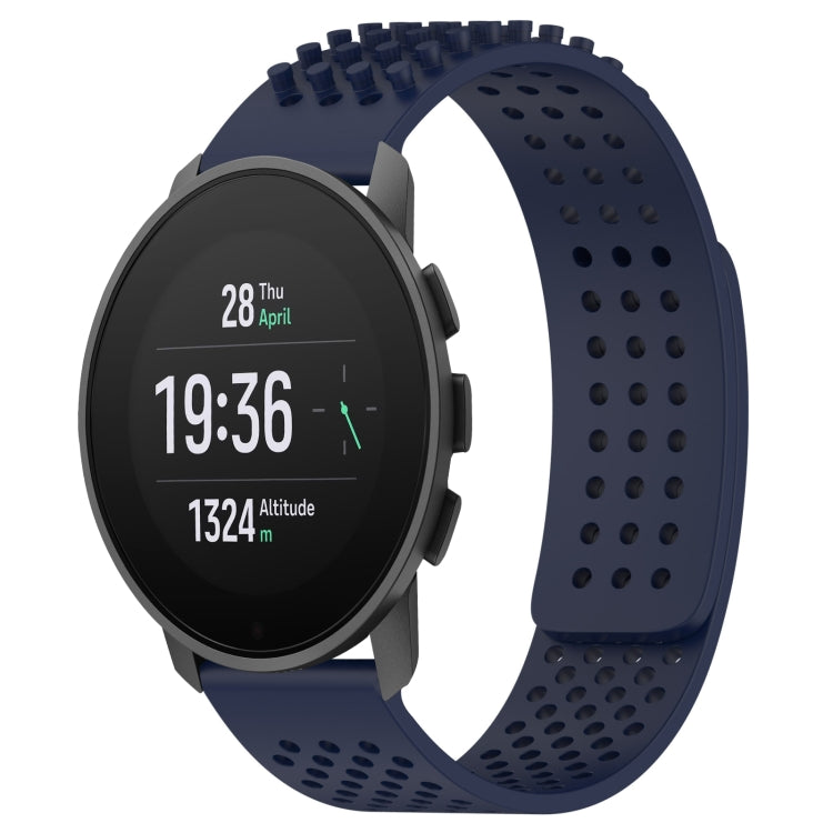 For SUUNTO 9 Peak Pro 22mm Holes Breathable 3D Dots Silicone Watch Band(Midnight Blue) -  by PMC TechLife | Online Shopping South Africa | PMC TechLife