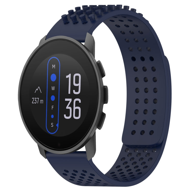 For  SUUNTO 9 Peak 22mm Holes Breathable 3D Dots Silicone Watch Band(Midnight Blue) -  by PMC TechLife | Online Shopping South Africa | PMC TechLife