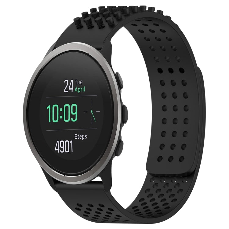 For SUUNTO 5 Peak 22mm Holes Breathable 3D Dots Silicone Watch Band(Black) -  by PMC TechLife | Online Shopping South Africa | PMC TechLife