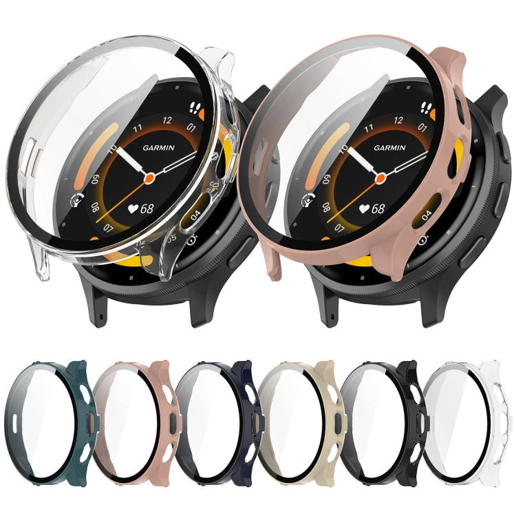 For Garmin Venu 3S PC + Tempered Film Integrated Watch Protective Case(Transparent) - Watch Cases by PMC TechLife | Online Shopping South Africa | PMC TechLife | Buy Now Pay Later Mobicred