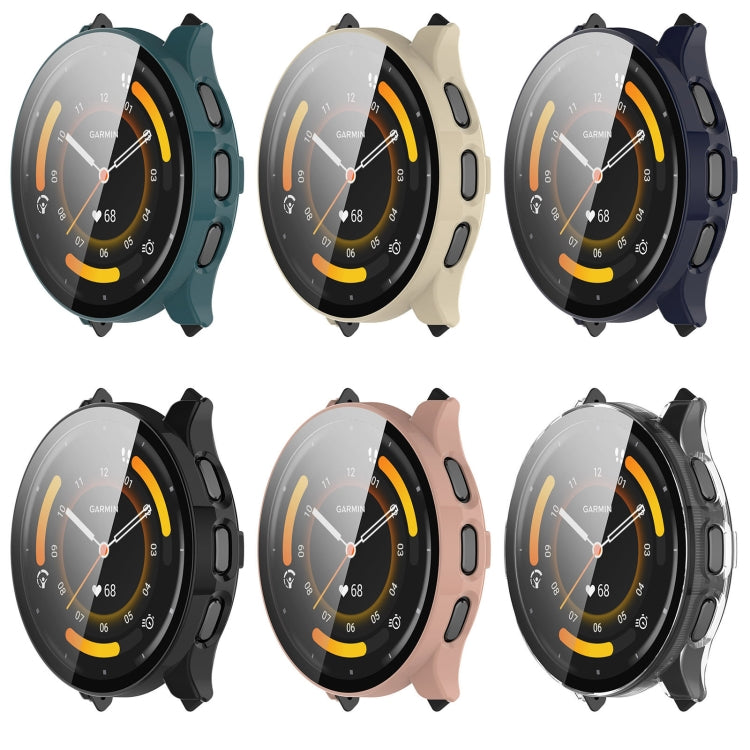 For Garmin Venu 3S PC + Tempered Film Integrated Watch Protective Case(Transparent) - Watch Cases by PMC TechLife | Online Shopping South Africa | PMC TechLife | Buy Now Pay Later Mobicred