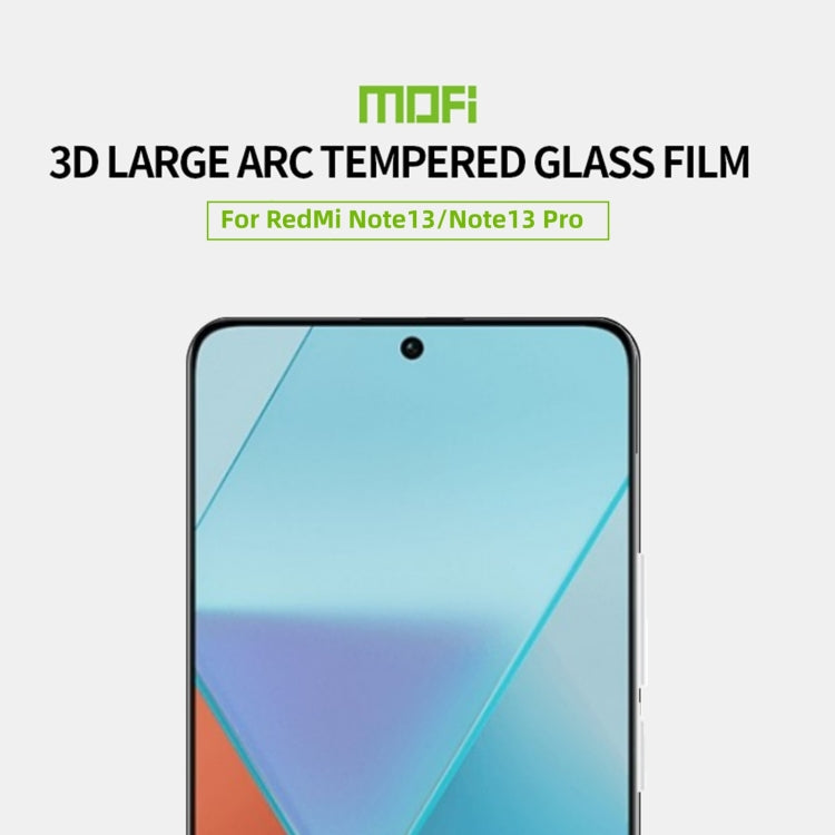 For Redmi Note 13 / Note 13 Pro MOFI 9H 3D Explosion-proof Tempered Glass Film(Black) - Note 13 Pro Tempered Glass by MOFI | Online Shopping South Africa | PMC Jewellery