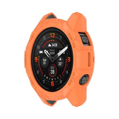 For Garmin Epix Pro 42mm / Fenix 7S / 7S Pro ENKAY Hat-Prince TPU Armor Designed Watch Protective Case(Orange) - Watch Cases by ENKAY | Online Shopping South Africa | PMC Jewellery | Buy Now Pay Later Mobicred