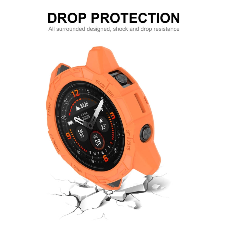For Garmin Epix Pro 47mm / Fenix 7 / 7 Pro ENKAY Hat-Prince TPU Armor Designed Watch Protective Case(Beige) - Watch Cases by ENKAY | Online Shopping South Africa | PMC TechLife | Buy Now Pay Later Mobicred
