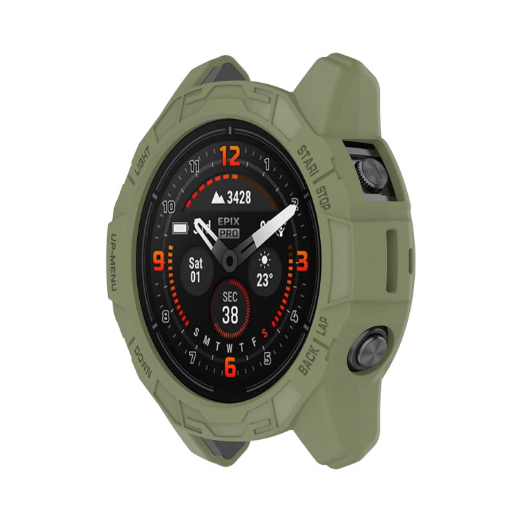 For Garmin Epix Pro 51mm / Fenix 7X / 7X Pro ENKAY Hat-Prince TPU Armor Designed Watch Protective Case(Dark Green) - Watch Cases by ENKAY | Online Shopping South Africa | PMC TechLife | Buy Now Pay Later Mobicred