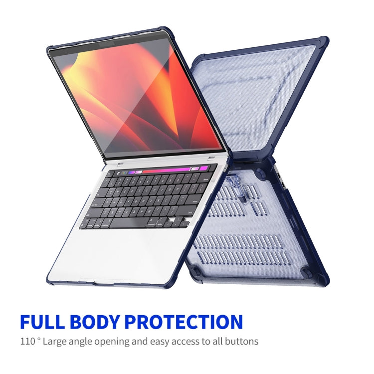 For MacBook Pro 13.3 A2251/A2289/A2338 ENKAY Hat-Prince 3 in 1 Protective Bracket Case Cover Hard Shell with TPU Keyboard Film / PET Screen Protector, Version:US(Light Blue) - MacBook Pro Cases by ENKAY | Online Shopping South Africa | PMC Jewellery | Buy Now Pay Later Mobicred