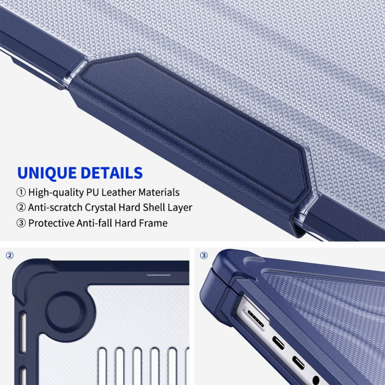 For MacBook Pro 14.2 A2442/A2779 ENKAY Hat-Prince 3 in 1 Protective Bracket Case Cover Hard Shell with TPU Keyboard Film / PET Screen Protector, Version:US(Dark Blue) - free shipping - PMC Jewellery - Order now!