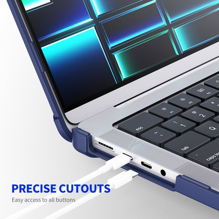For MacBook Pro 14.2 A2442/A2779 ENKAY Hat-Prince 3 in 1 Protective Bracket Case Cover Hard Shell with TPU Keyboard Film / PET Screen Protector, Version:US(Purple) - free shipping - PMC Jewellery - Order now!