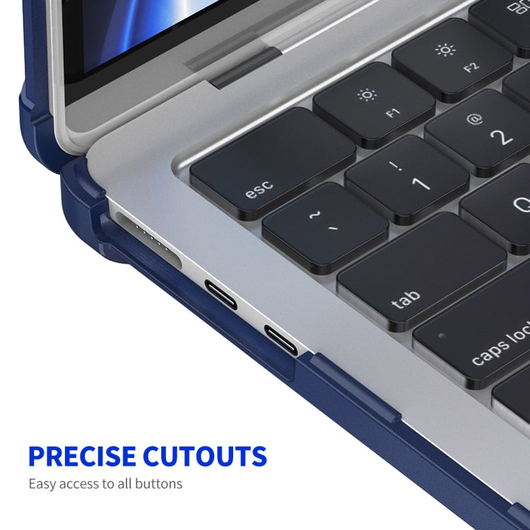 For MacBook Air 13.6 A2681 ENKAY Hat-Prince 3 in 1 Protective Bracket Case Cover Hard Shell with TPU Keyboard Film / PET Screen Protector, Version:US(Dark Blue) - free shipping - PMC Jewellery - Order now!