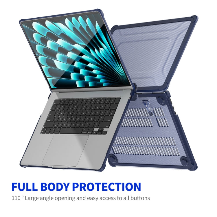 For MacBook Air 15.3 A2941 ENKAY Hat-Prince 3 in 1 Protective Bracket Case Cover Hard Shell with TPU Keyboard Film / PET Screen Protector, Version:US(Dark Blue) - free shipping - PMC Jewellery - Order now!