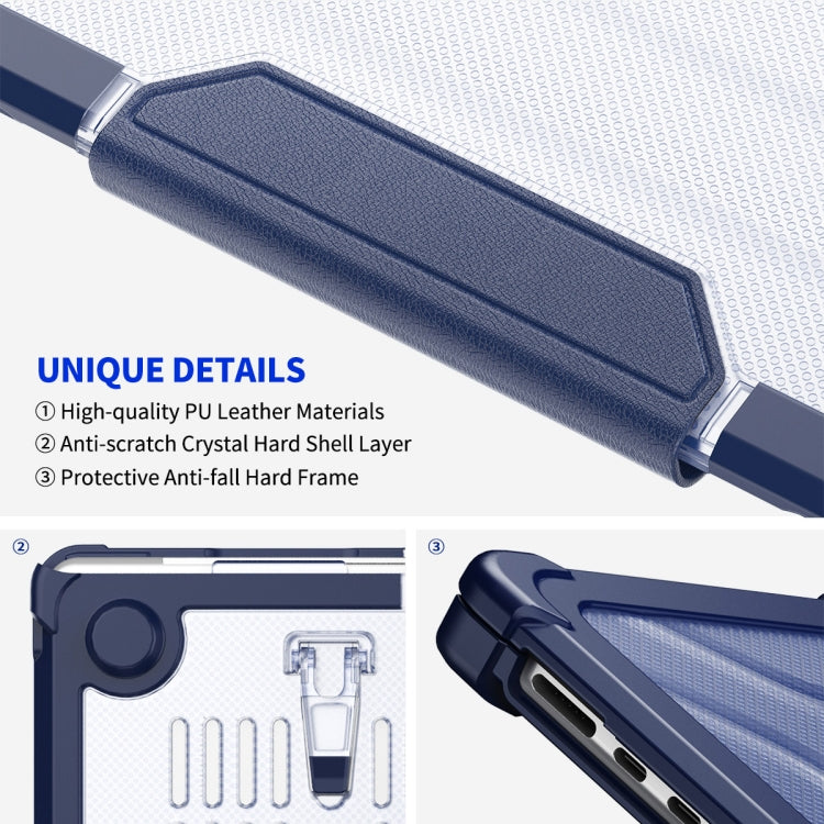 For MacBook Air 15.3 A2941 ENKAY Hat-Prince 3 in 1 Protective Bracket Case Cover Hard Shell with TPU Keyboard Film / PET Screen Protector, Version:US(Dark Blue) - free shipping - PMC Jewellery - Order now!