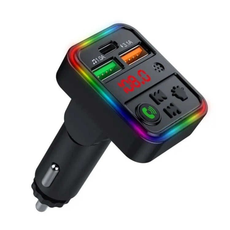 P18 Double USB Cigarette Lighter Bluetooth Car MP3 Music Player Hands-Free Calling Car Audio Device - Bluetooth Car Kits by PMC Jewellery | Online Shopping South Africa | PMC Jewellery | Buy Now Pay Later Mobicred