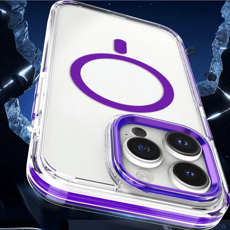 For iPhone 13 Pro Max Dual-color MagSafe TPU Hybrid Clear PC Shockproof Phone Case(Orange) - iPhone 13 Pro Max Cases by PMC TechLife | Online Shopping South Africa | PMC TechLife