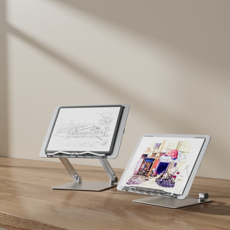 AP-2DB With Book Clips Portable Folding Laptop Adjustable Hollow Heat Dissipation Stand - Laptop Stand by PMC Jewellery | Online Shopping South Africa | PMC Jewellery | Buy Now Pay Later Mobicred