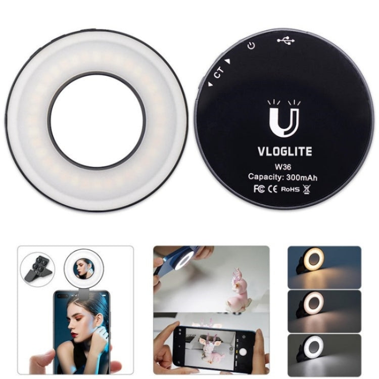 VLOGLITE W36 Mini LED Cell Phone Fill Light With Makeup Mirror Magnetic Selfie Ring Light - free shipping - PMc TechLife - Order now!