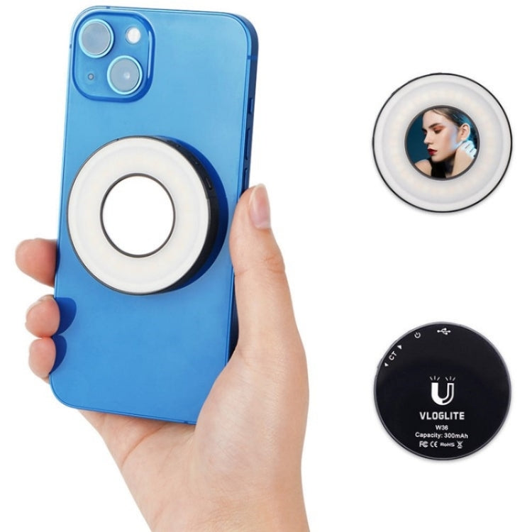 VLOGLITE W36 Mini LED Cell Phone Fill Light With Makeup Mirror Magnetic Selfie Ring Light - free shipping - PMc TechLife - Order now!