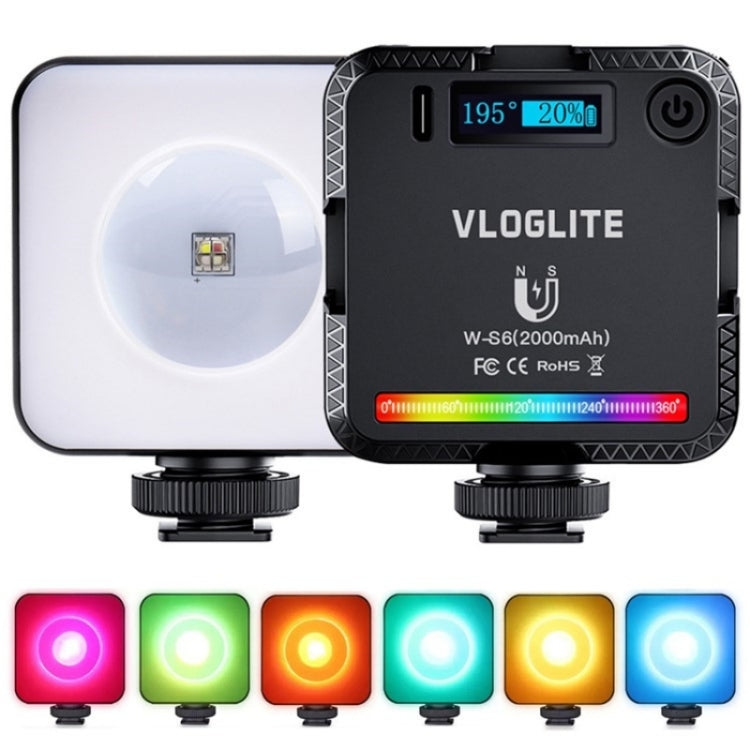 VLOGLITE W-S6 Magnetic Mini Full Color RGB LED Camera Light Sunset Atmosphere Lamp - free shipping - PMC TechLife - Order now!
