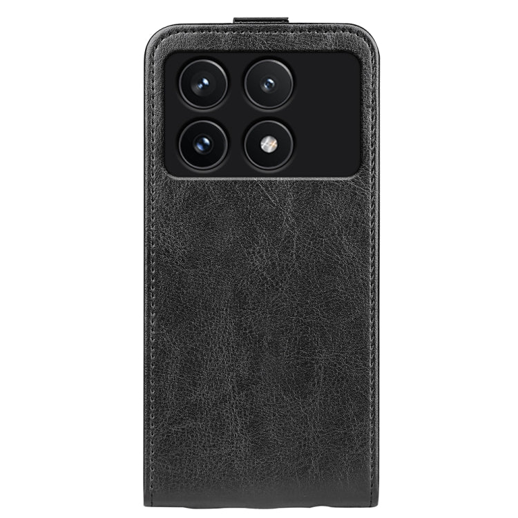 For Xiaomi Redmi K70 R64 Texture Single Vertical Flip Leather Phone Case(Black) - K70 Cases by PMC Jewellery | Online Shopping South Africa | PMC Jewellery | Buy Now Pay Later Mobicred