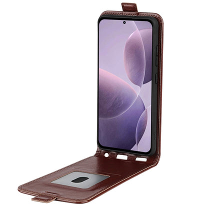 For Xiaomi Redmi K70 R64 Texture Single Vertical Flip Leather Phone Case(Brown) - K70 Cases by PMC Jewellery | Online Shopping South Africa | PMC Jewellery | Buy Now Pay Later Mobicred