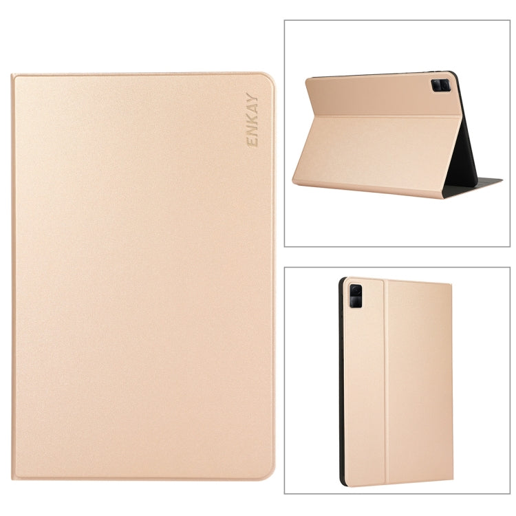 For Redmi Pad SE 11.0 ENKAY Leather Stand Smart Tablet Case(Gold) - free shipping - PMc TechLife - Order now!