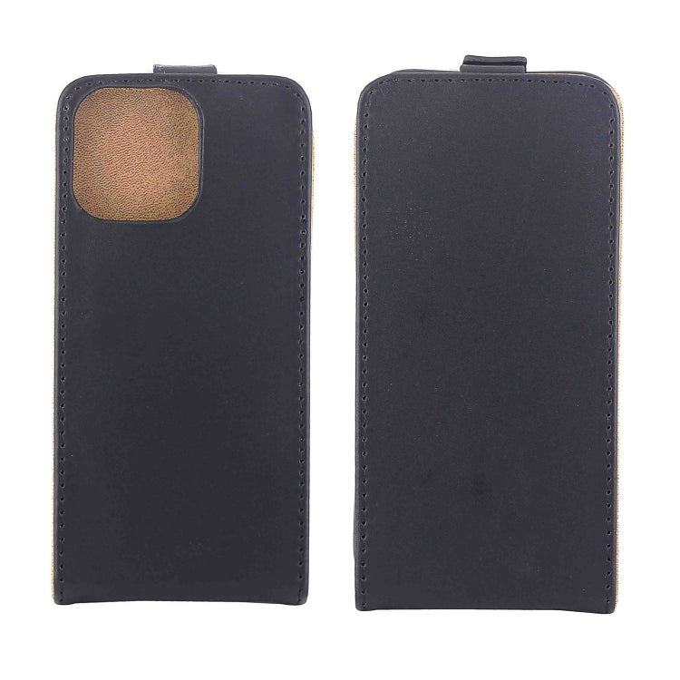 For iPhone 16 Pro Max Vertical Flip Leather Phone Case with Card Slot(Black) - iPhone 16 Pro Max Cases by PMC Jewellery | Online Shopping South Africa | PMC Jewellery | Buy Now Pay Later Mobicred