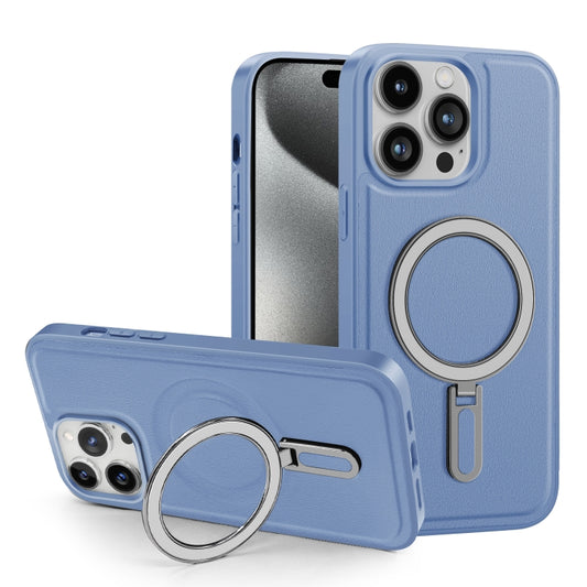 For iPhone 15 Plus Shield MagSafe Magnetic Holder Phone Case(Blue) - iPhone 15 Plus Cases by PMC Jewellery | Online Shopping South Africa | PMC Jewellery