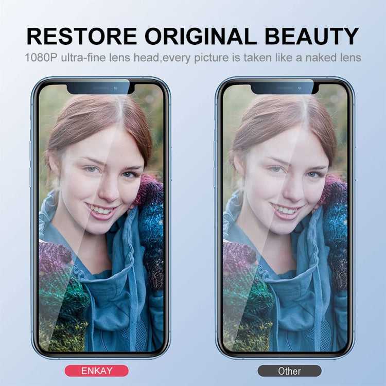 For iPhone 15 / 15 Plus ENKAY Hat-Prince Glitter Rear Lens Aluminium Alloy Tempered Glass Film(Gold) - iPhone 15 Tempered Glass by ENKAY | Online Shopping South Africa | PMC Jewellery | Buy Now Pay Later Mobicred