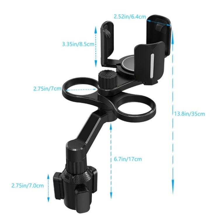 D07 3-Clip Adjustable Cup Holder Car Mount Drink Bottle Snack Car Cup Holder Expander - Car Drink Holders by PMC Jewellery | Online Shopping South Africa | PMC Jewellery | Buy Now Pay Later Mobicred