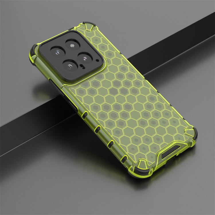 For Xiaomi 14 Shockproof Honeycomb Phone Case(Green) - 14 Cases by PMC Jewellery | Online Shopping South Africa | PMC Jewellery | Buy Now Pay Later Mobicred