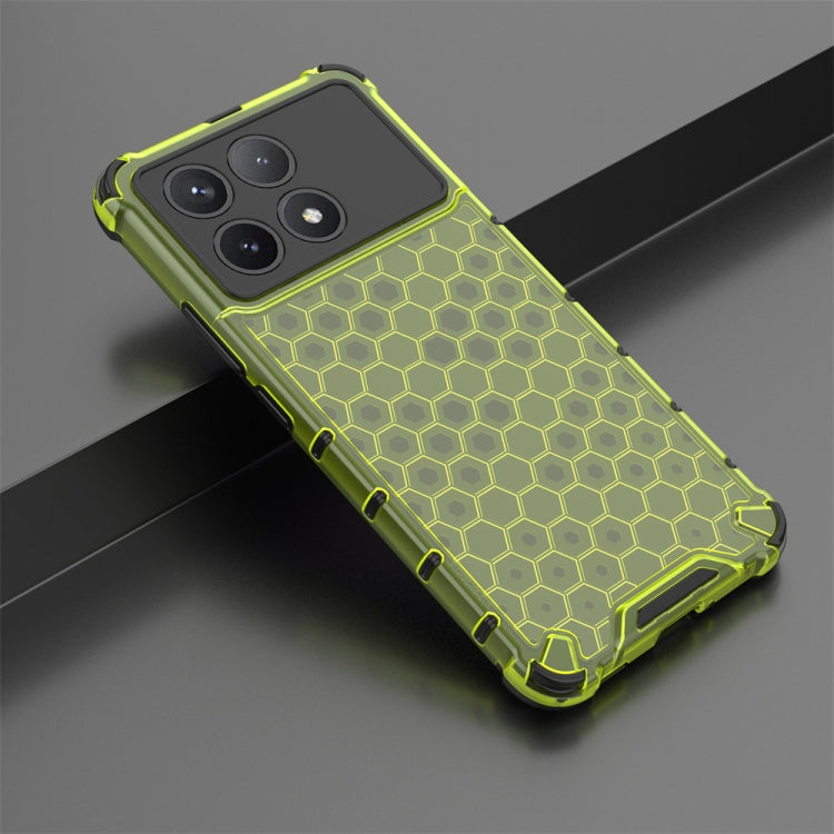 For Redmi K70 Shockproof Honeycomb Phone Case(Green) - Xiaomi Cases by PMC Jewellery | Online Shopping South Africa | PMC Jewellery | Buy Now Pay Later Mobicred