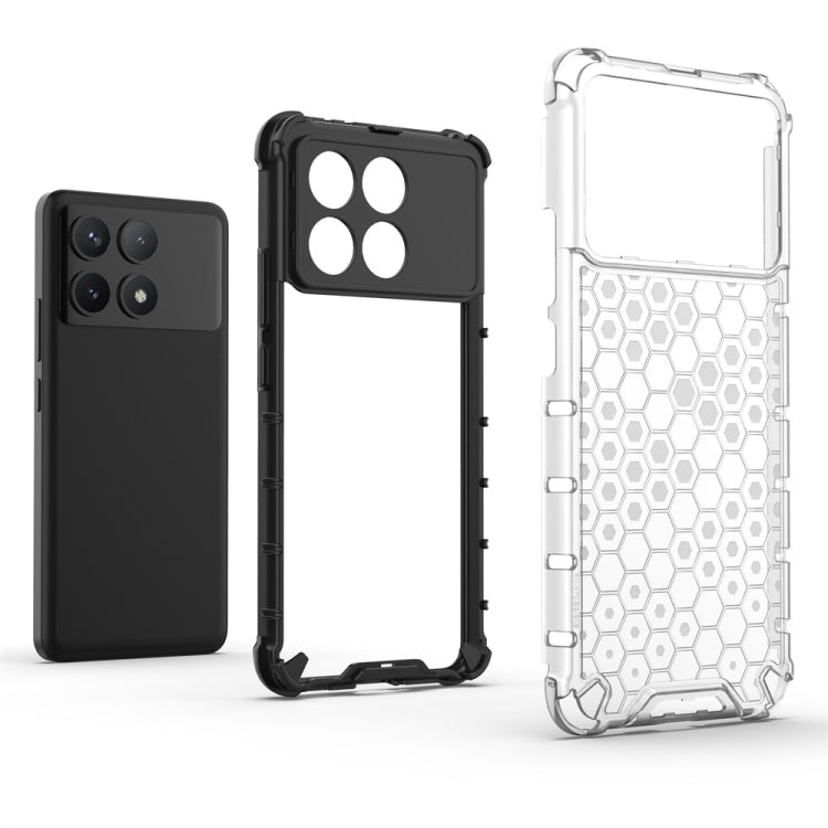 For Redmi K70 Pro Shockproof Honeycomb Phone Case(Black) - K70 Pro Cases by PMC Jewellery | Online Shopping South Africa | PMC Jewellery | Buy Now Pay Later Mobicred