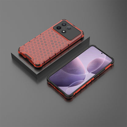 For Xiaomi Poco X6 Pro Shockproof Honeycomb Phone Case(Red) - Xiaomi Cases by PMC Jewellery | Online Shopping South Africa | PMC Jewellery | Buy Now Pay Later Mobicred