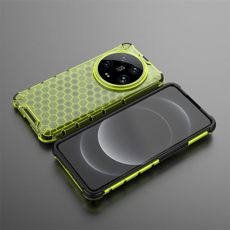 For Xiaomi 14 Ultra Shockproof Honeycomb Phone Case(Green) - 14 Ultra Cases by PMC Jewellery | Online Shopping South Africa | PMC Jewellery | Buy Now Pay Later Mobicred