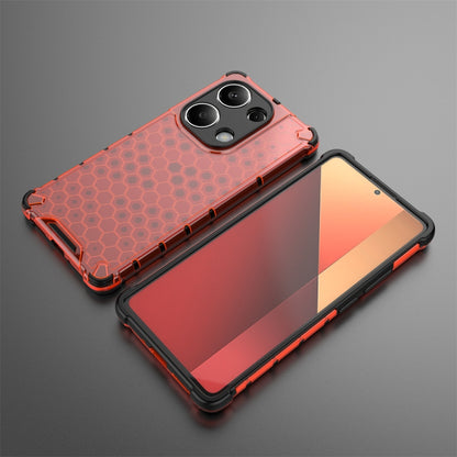 For Redmi Note 13 Pro 4G Shockproof Honeycomb Phone Case(Red) - Note 13 Pro Cases by PMC Jewellery | Online Shopping South Africa | PMC Jewellery | Buy Now Pay Later Mobicred