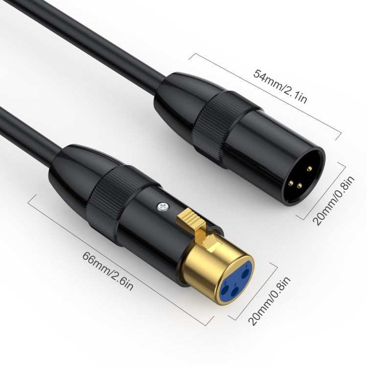 JUNSUNMAY XLR Male to Female Mic Cord 3 Pin Audio Cable Balanced Shielded Cable, Length:1.5m - Microphone Audio Cable & Connector by JUNSUNMAY | Online Shopping South Africa | PMC TechLife | Buy Now Pay Later Mobicred