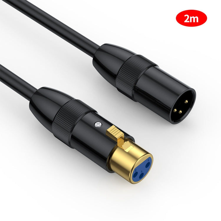 JUNSUNMAY XLR Male to Female Mic Cord 3 Pin Audio Cable Balanced Shielded Cable, Length:2m - Microphone Audio Cable & Connector by JUNSUNMAY | Online Shopping South Africa | PMC Jewellery | Buy Now Pay Later Mobicred