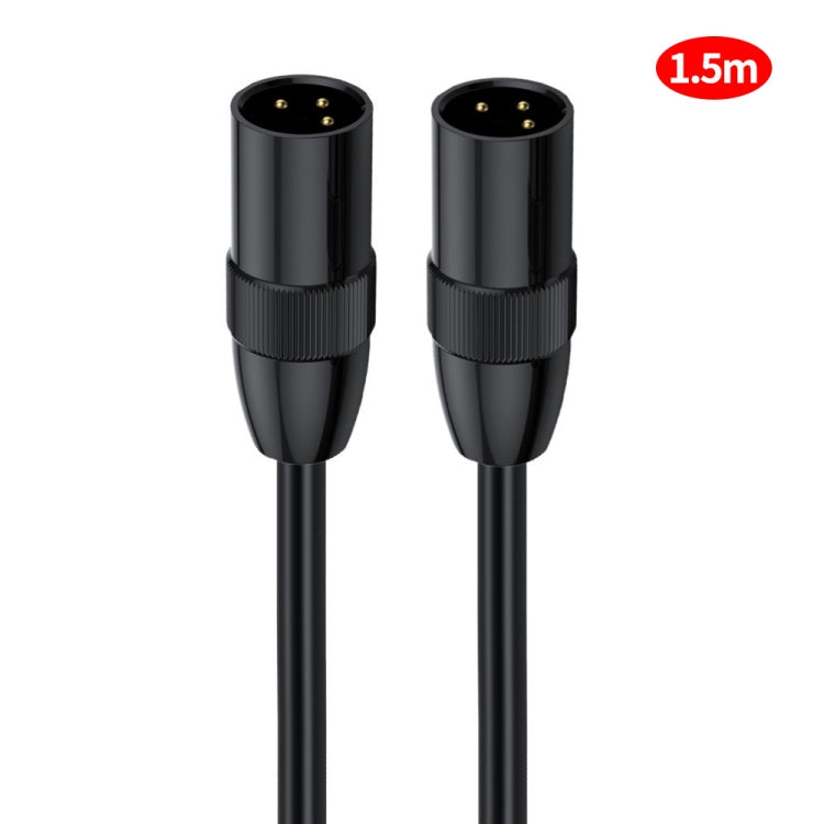 JUNSUNMAY XLR Male to Male Mic Cord 3 Pin Audio Cable Balanced Shielded Cable, Length:1.5m - free shipping - PMC TechLife - Order now!
