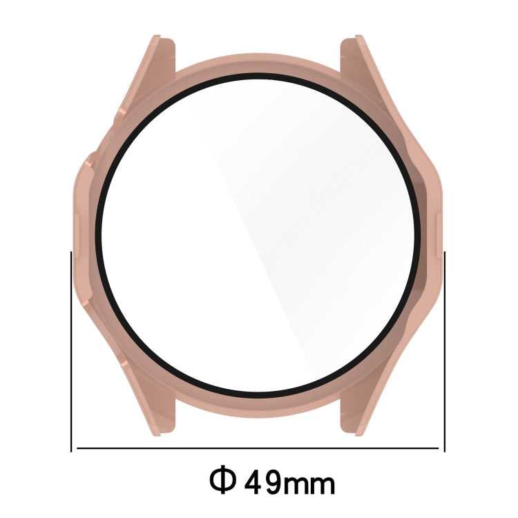 For Huawei Watch GT 4 46mm PC + Tempered Film Integrated Watch Protective Case(Pink) - Watch Cases by PMC TechLife | Online Shopping South Africa | PMC TechLife | Buy Now Pay Later Mobicred