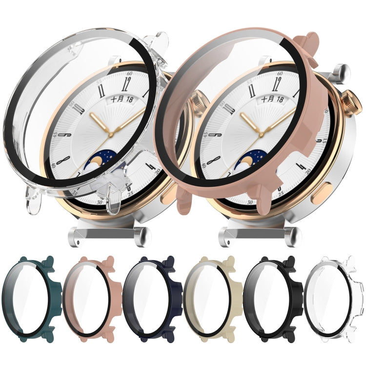 For Huawei Watch GT 4 41mm PC + Tempered Film Integrated Watch Protective Case(Green) - Watch Cases by PMC TechLife | Online Shopping South Africa | PMC TechLife | Buy Now Pay Later Mobicred