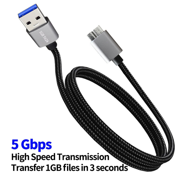 JUNSUNMAY USB 3.0 Male to Micro-B Cord Cable Compatible with Samsung Camera Hard Drive, Length:3m - USB Cable by JUNSUNMAY | Online Shopping South Africa | PMC TechLife | Buy Now Pay Later Mobicred