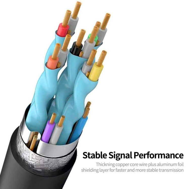 JUNSUNMAY 4K 60Hz HDMI Male to Male HDMI 2.0V Elbow Head Spring Cable, Length:1.2m(Straight) - free shipping - PMC Jewellery - Order now!