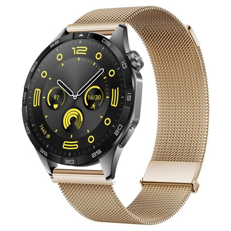 For Huawei Watch GT 4 46mm Milan Daul Magnetic Steel Mesh Watch Band(Rose Gold) - free shipping - PMC TechLife - Order now!
