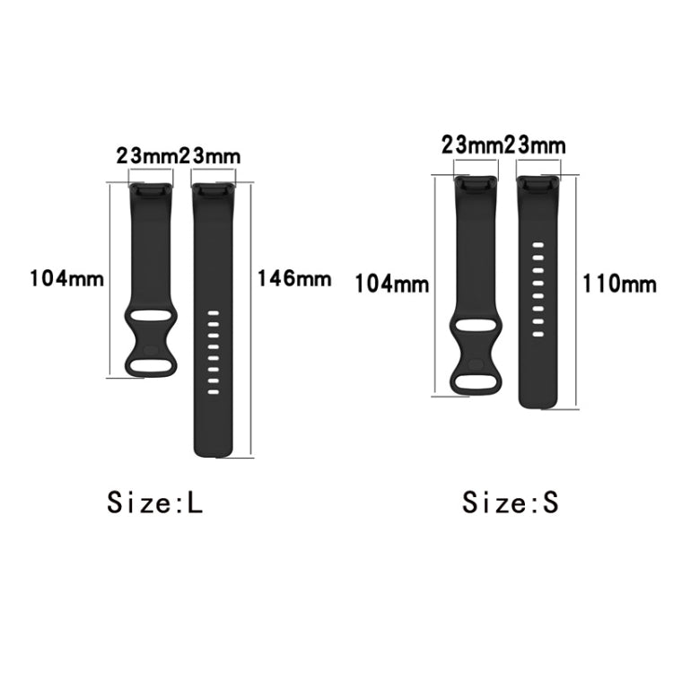 For Fitbit Charge 6 Solid Color Butterfly Buckle Silicone Watch Band, Size:L Size(Light Pink) - Watch Bands by PMC TechLife | Online Shopping South Africa | PMC TechLife | Buy Now Pay Later Mobicred