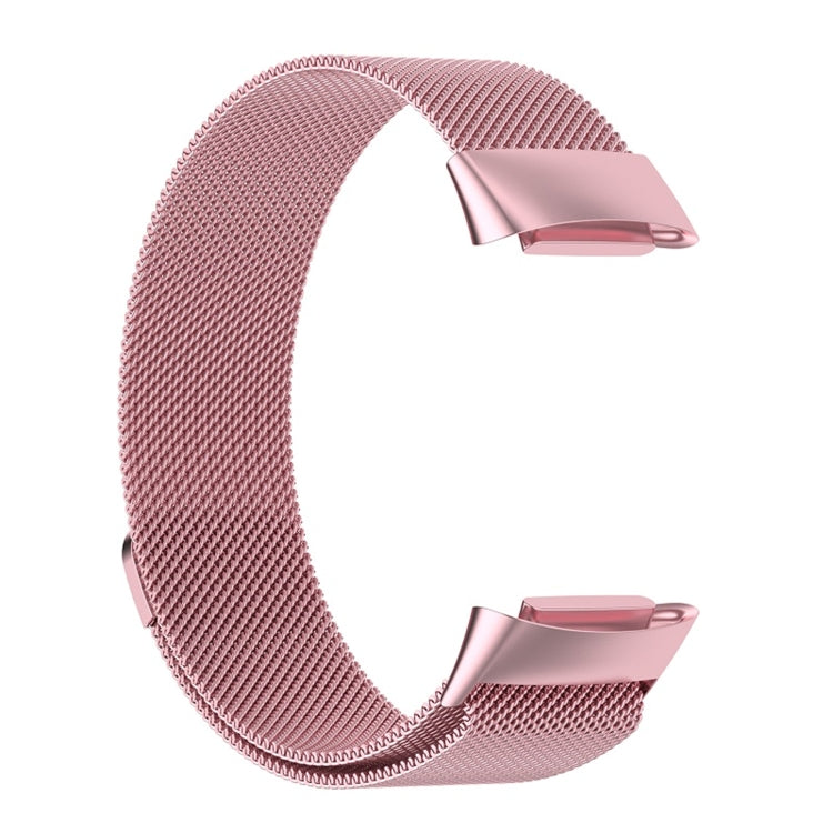 For Fitbit Charge 6 Milan Magnetic Metal Steel Mesh Watch Band(Pink) - Watch Bands by PMC Jewellery | Online Shopping South Africa | PMC Jewellery | Buy Now Pay Later Mobicred