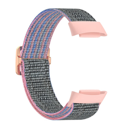 For Fitbit Charge 6 Elastic Nylon Braid Watch Band(Pink) - Watch Bands by PMC Jewellery | Online Shopping South Africa | PMC Jewellery | Buy Now Pay Later Mobicred