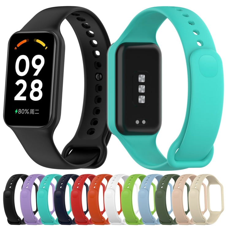 For Xiaomi Mi Band 8 Active Solid Color Integrated Silicone Watch Band(Orange) - free shipping - PMC TechLife - Order now!